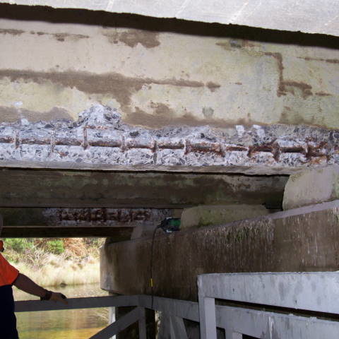 Great Ocean Road bridge maintenance and concrete patch repair